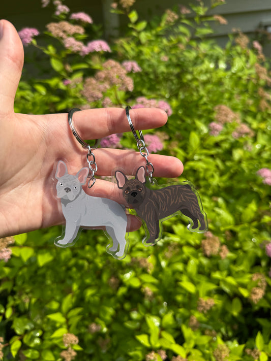 French Bulldog Dog 2.5in Acrylic Keychain