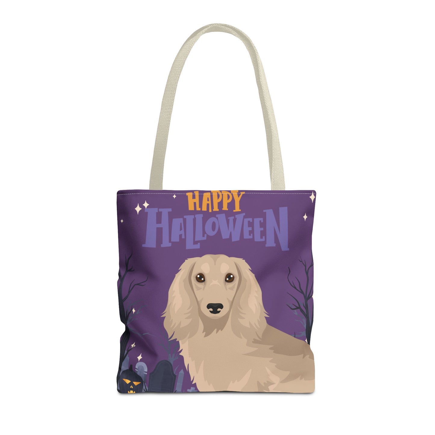 Dachshund Dog Happy Halloween Tote Bag 16x16