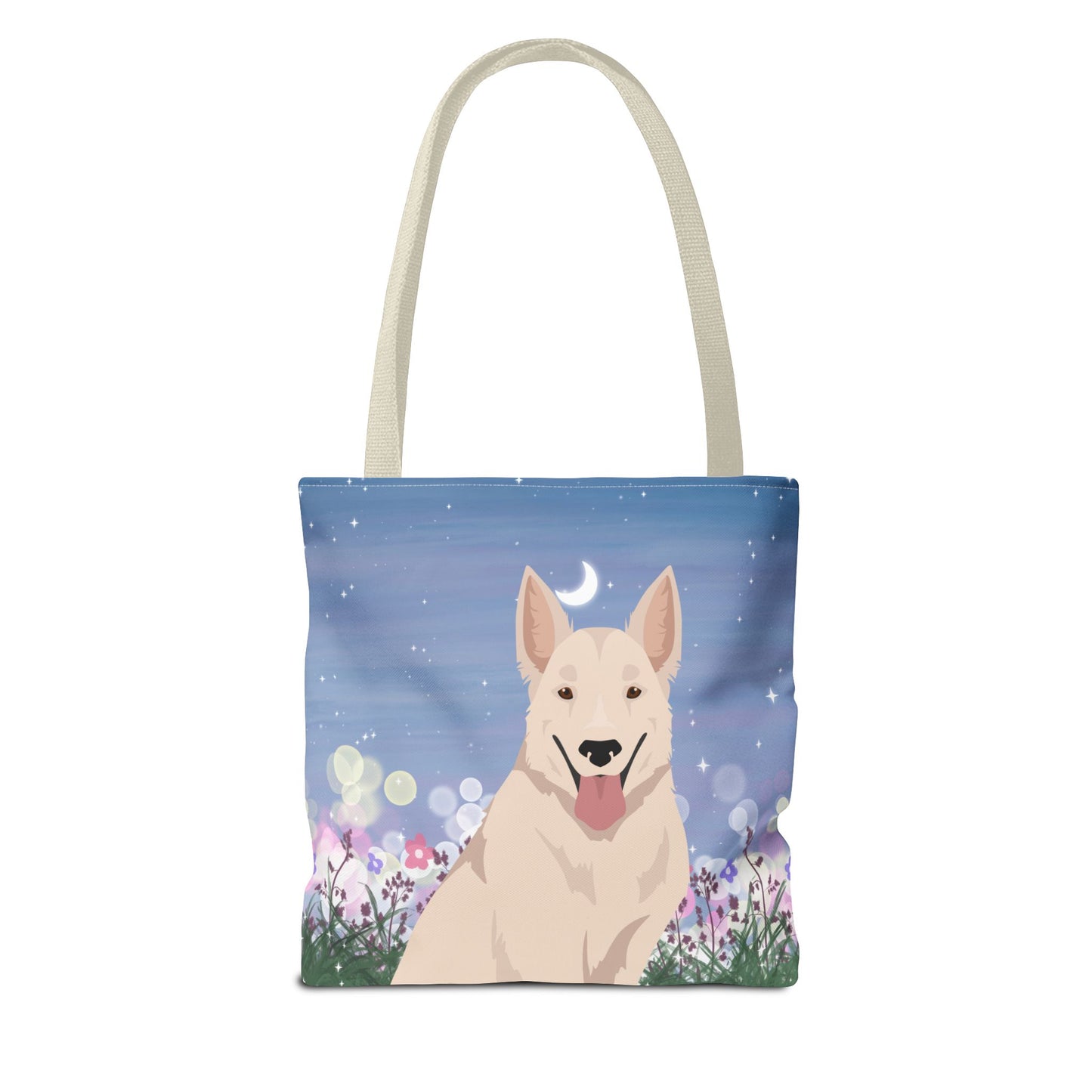 White Swiss Shepherd Dog Tote Bag 13x13