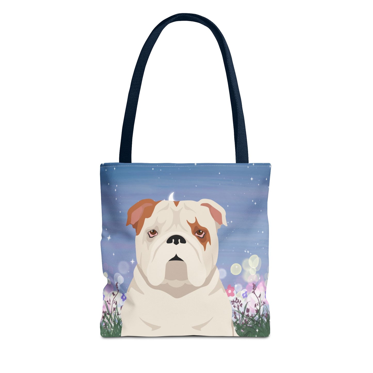 Bulldog Dog Tote Bag 13x13