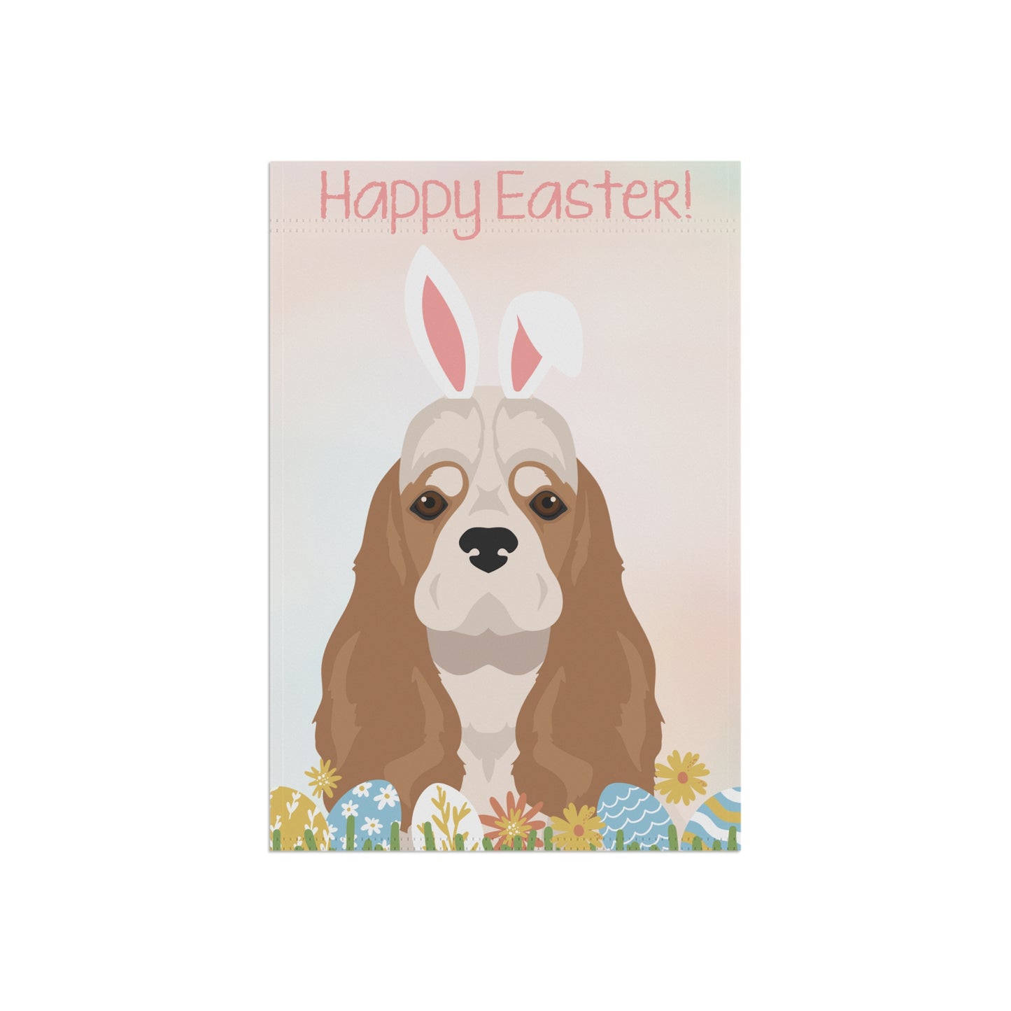 American Cocker Spaniel Dog Happy Easter Garden Flag