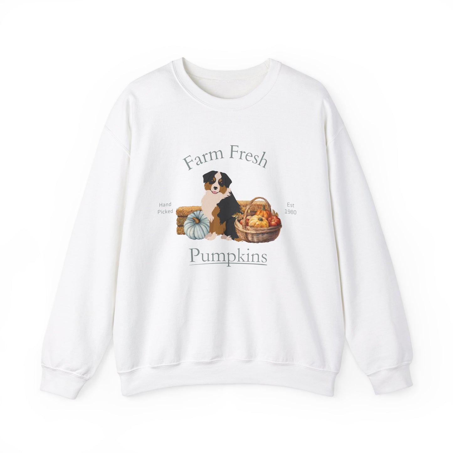 Mini Australian Shepherd Dog Fall Halloween Unisex Heavy Blend Crewneck Sweatshirt