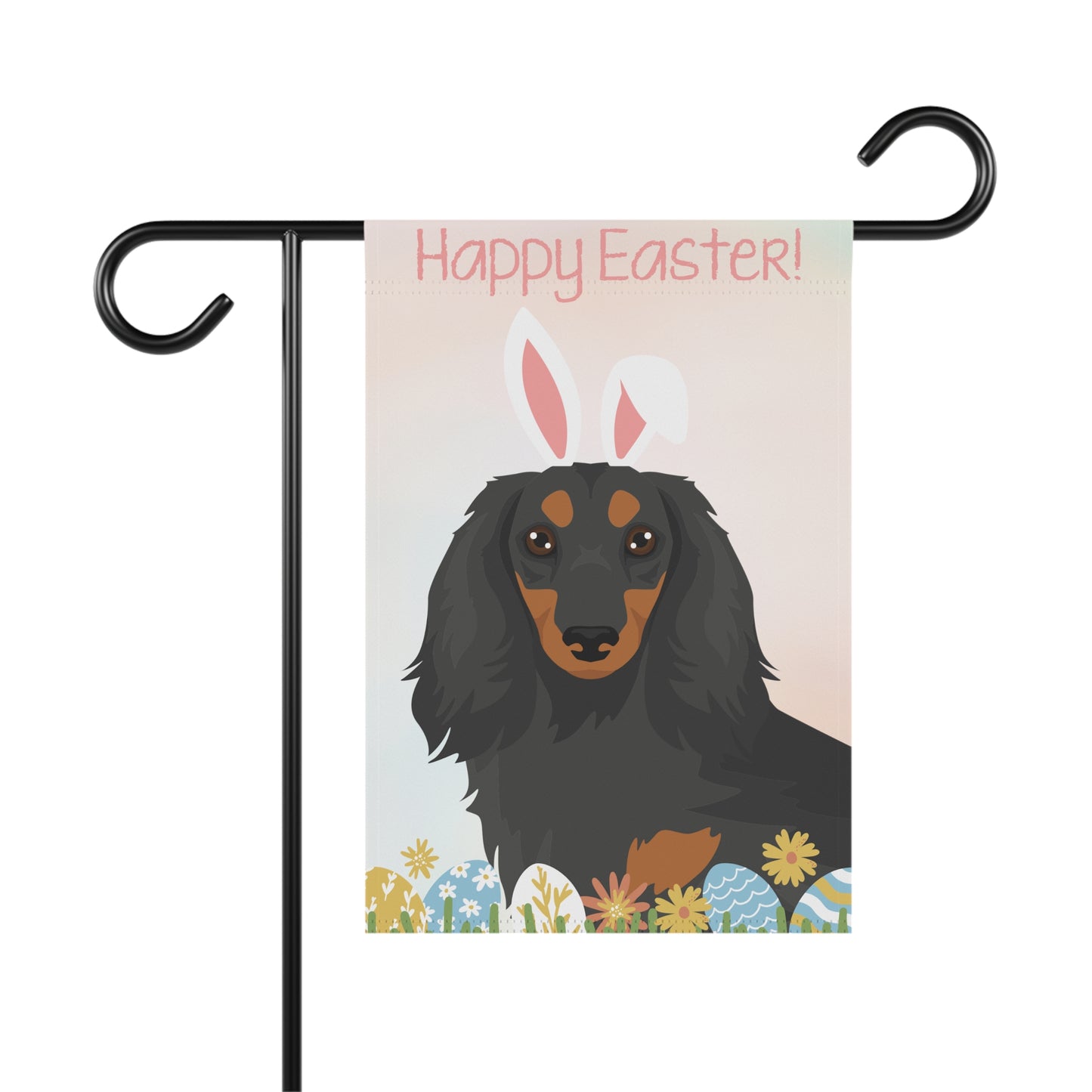 Dachshund Dog Happy Easter Garden Flag