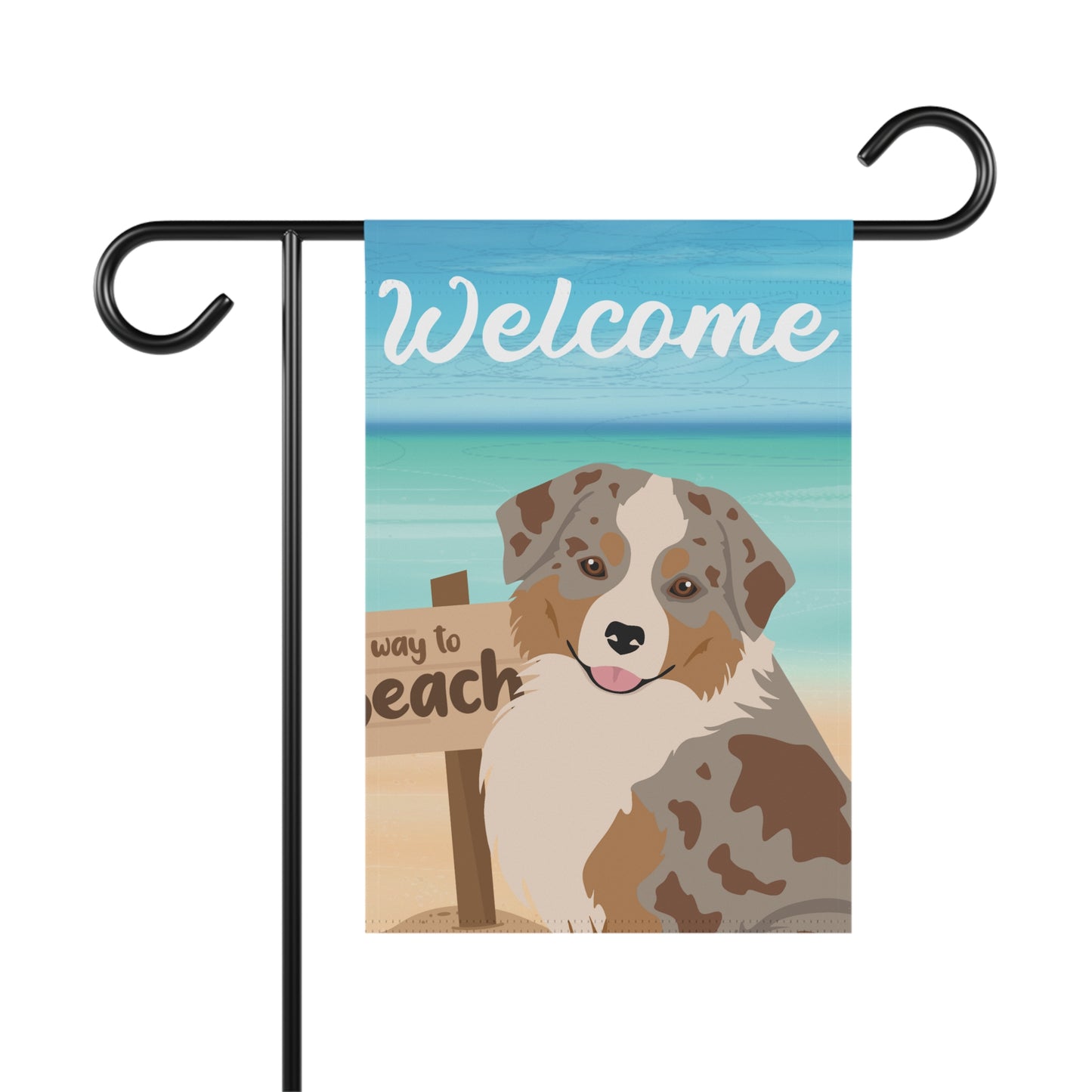 Miniature American Shepherd Dog Garden Flag