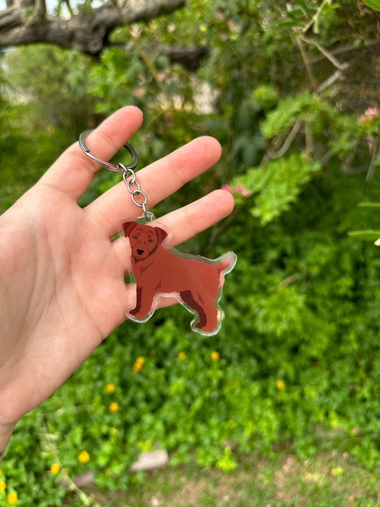 Patterdale Terrier Dog 2.5in Acrylic Keychain