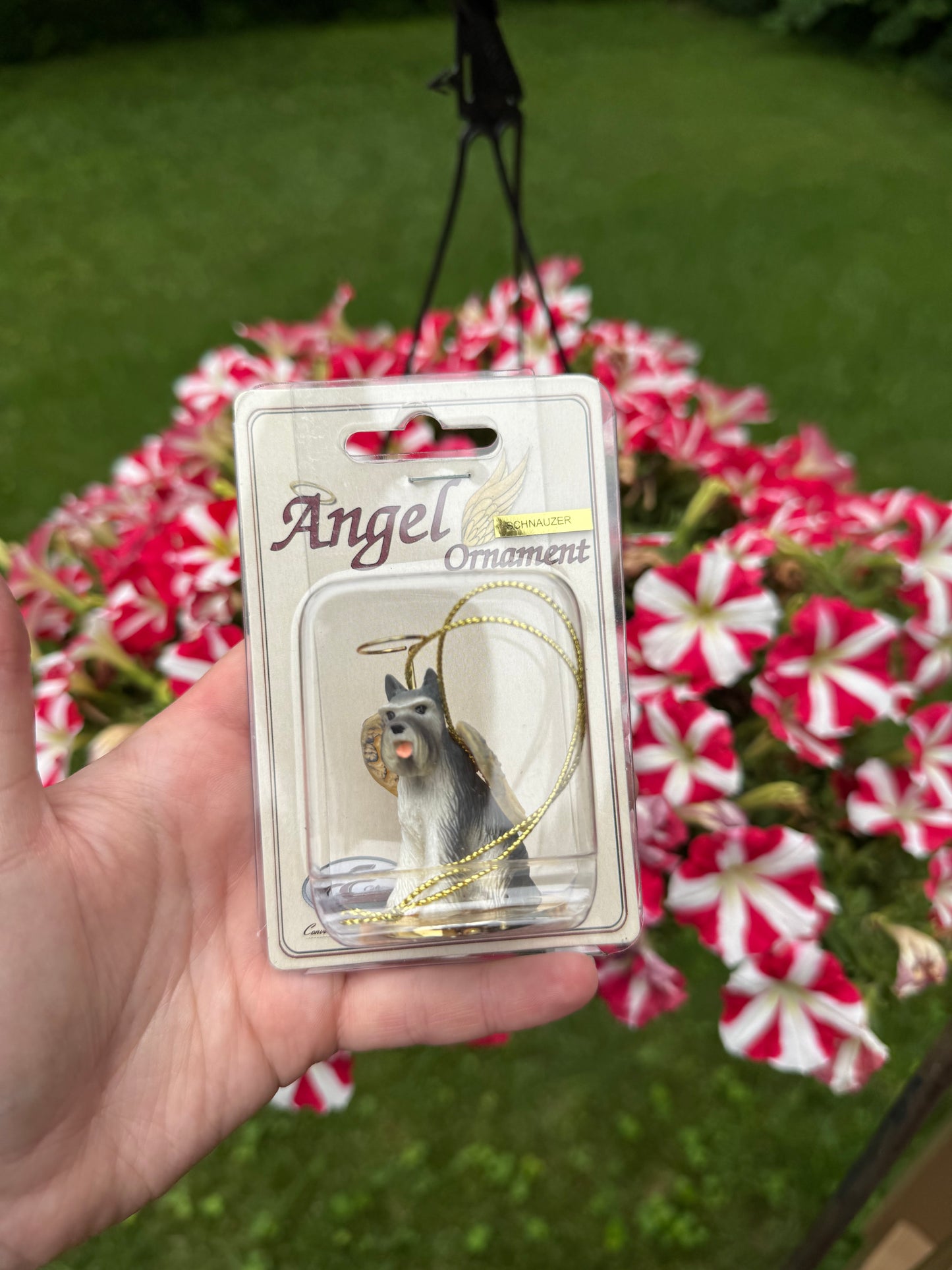 Schnauzer Dog Angel Figurine