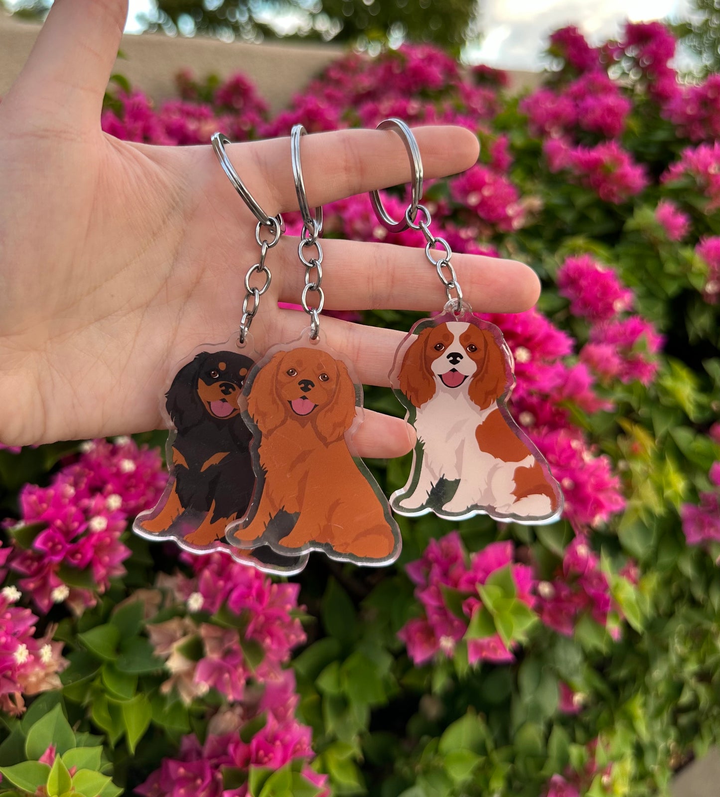 Cavalier King Charles Spaniel Dog 2.5in Acrylic Keychain