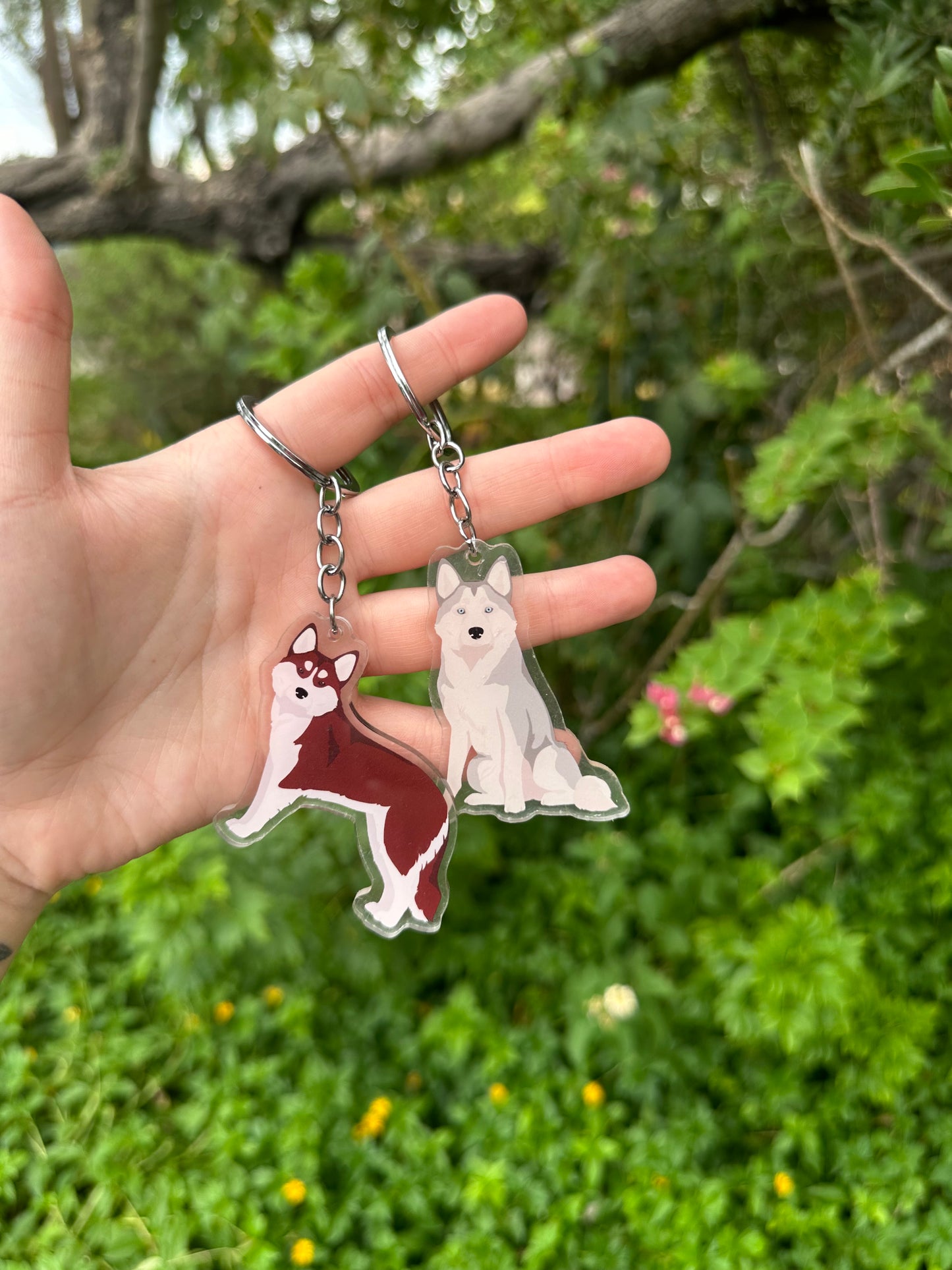 Alaskan Husky Dog 2.5in Acrylic Keychain