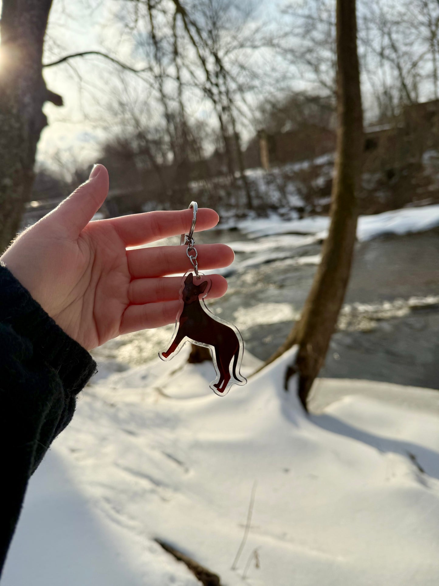 Chinese Red Dog 2.5in Acrylic Keychain