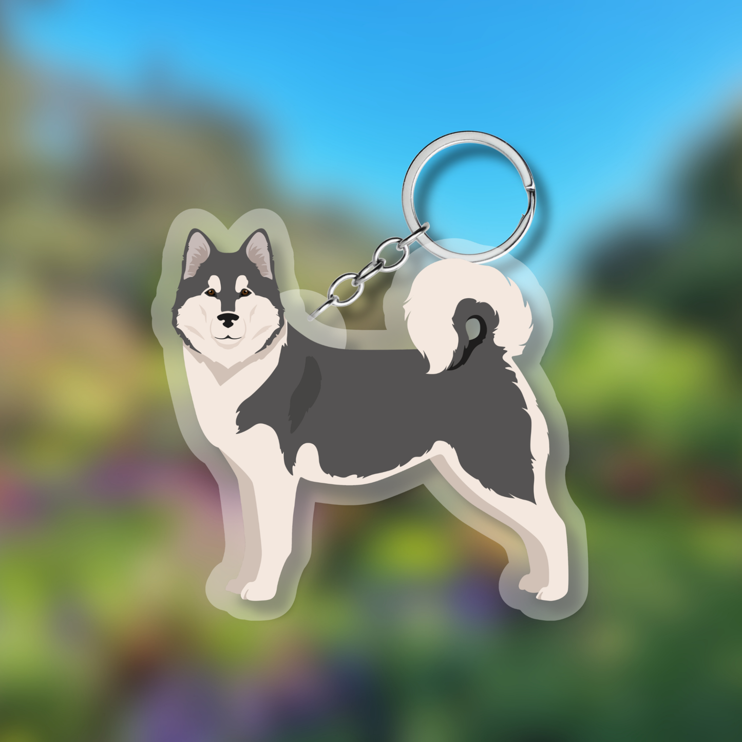 Alaskan Malamute Dog 2.5in Acrylic Keychain