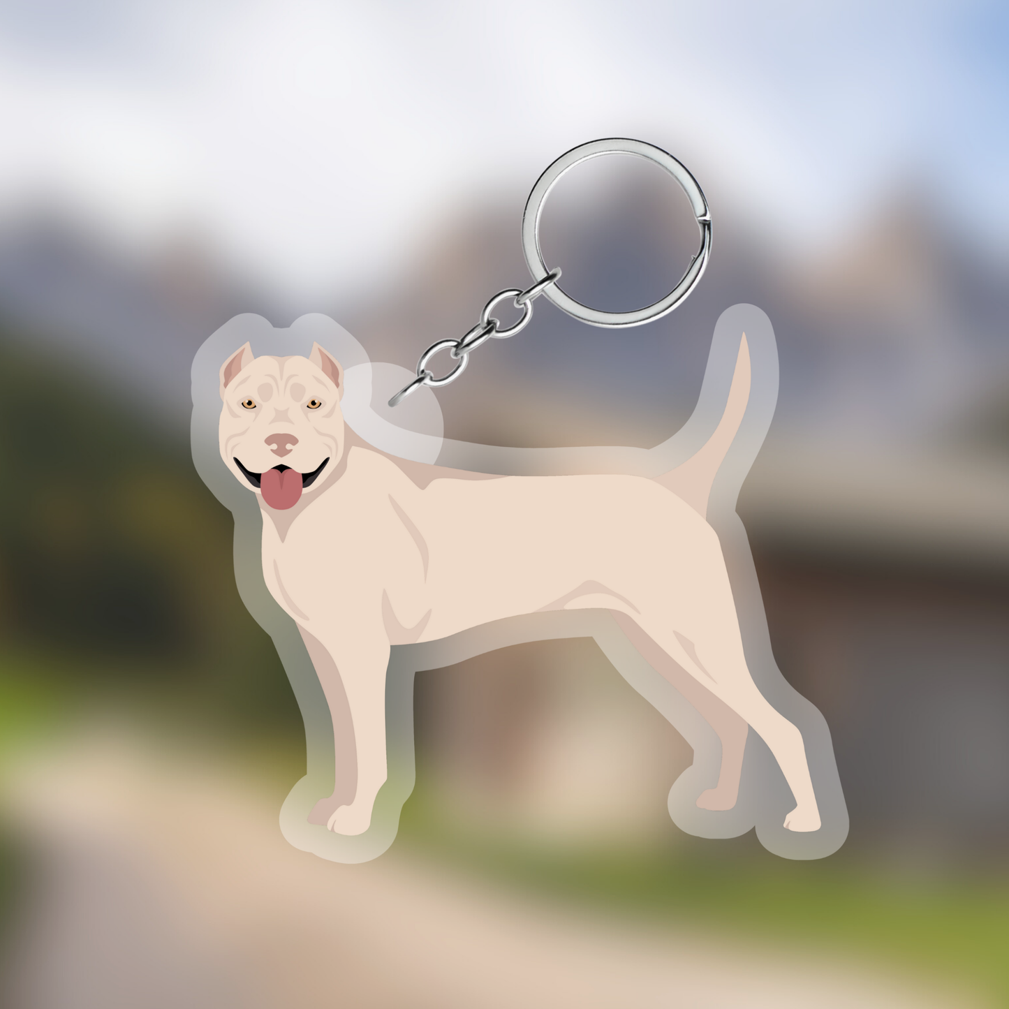 American Staffordshire Terrier Dog 2.5in Acrylic Keychain
