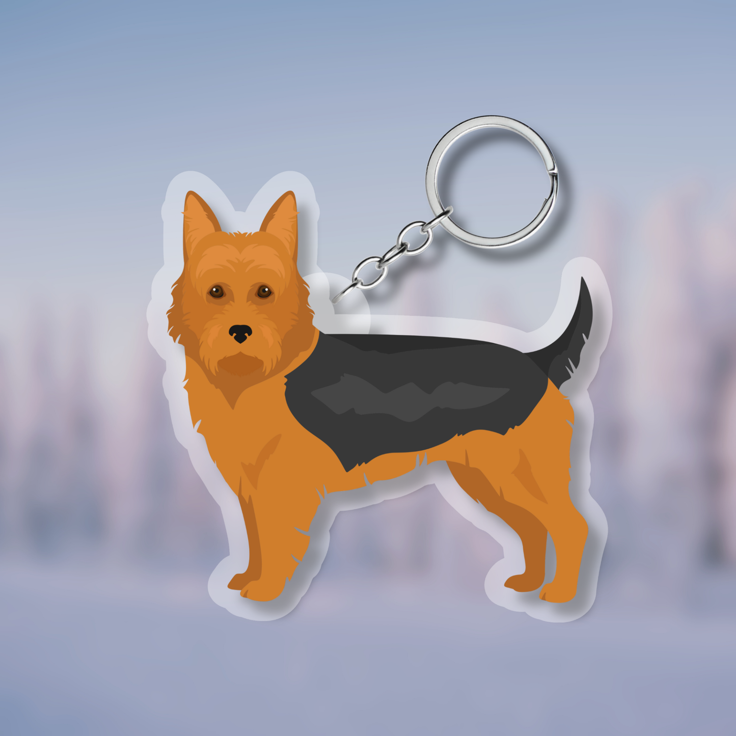 Australian Terrier Dog 2.5in Acrylic Keychain