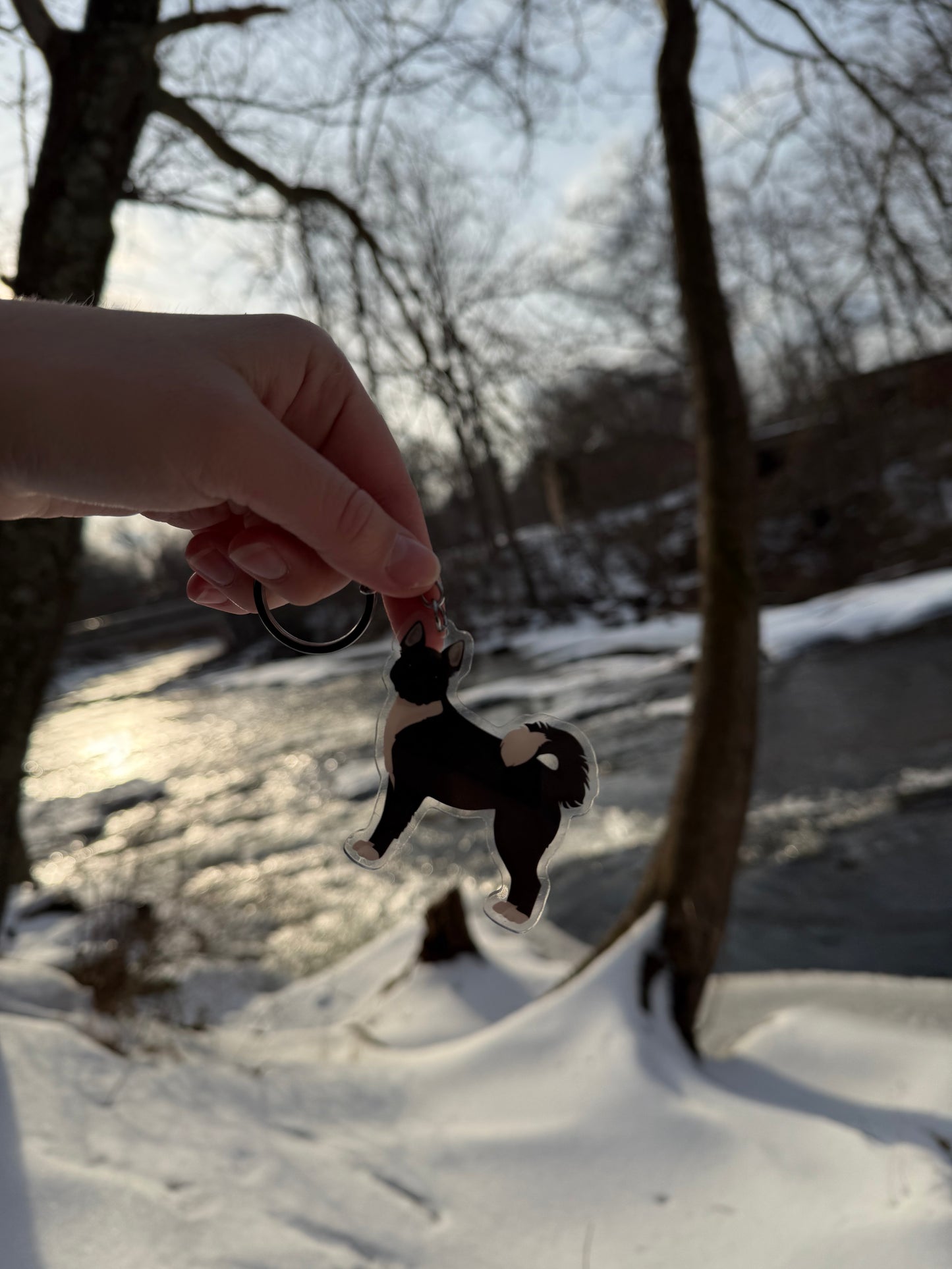 Karelian Bear Dog 2.5in Acrylic Keychain