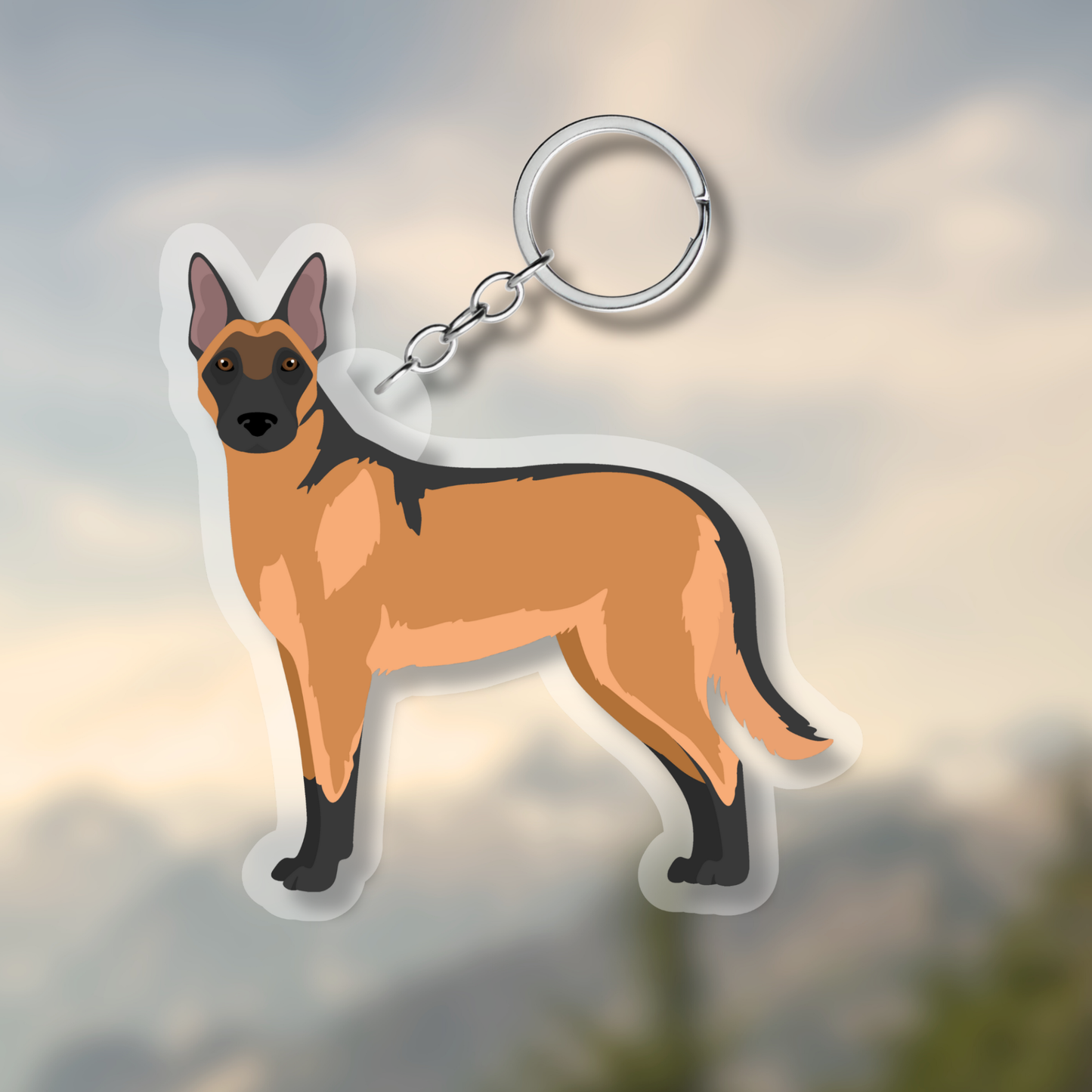 Belgian Malinois Dog 2.5in Acrylic Keychain