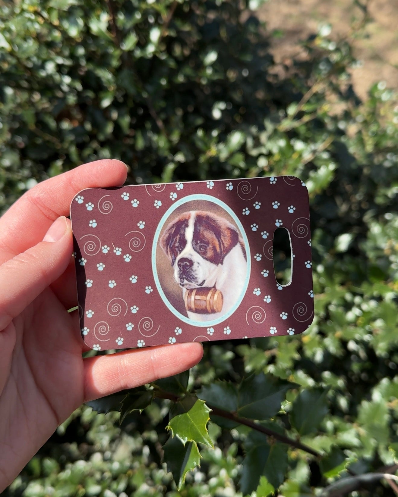 St Bernard Dog Luggage Tag