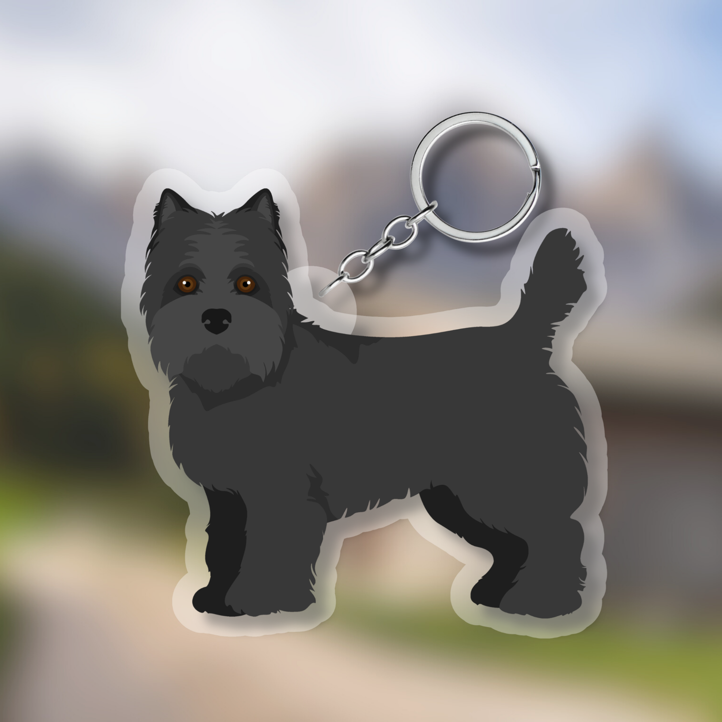 Cairn Terrier Dog 2.5in Acrylic Keychain