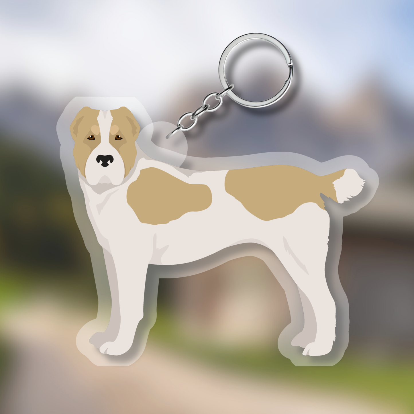 Central Asian Shepherd Dog 2.5in Acrylic Keychain