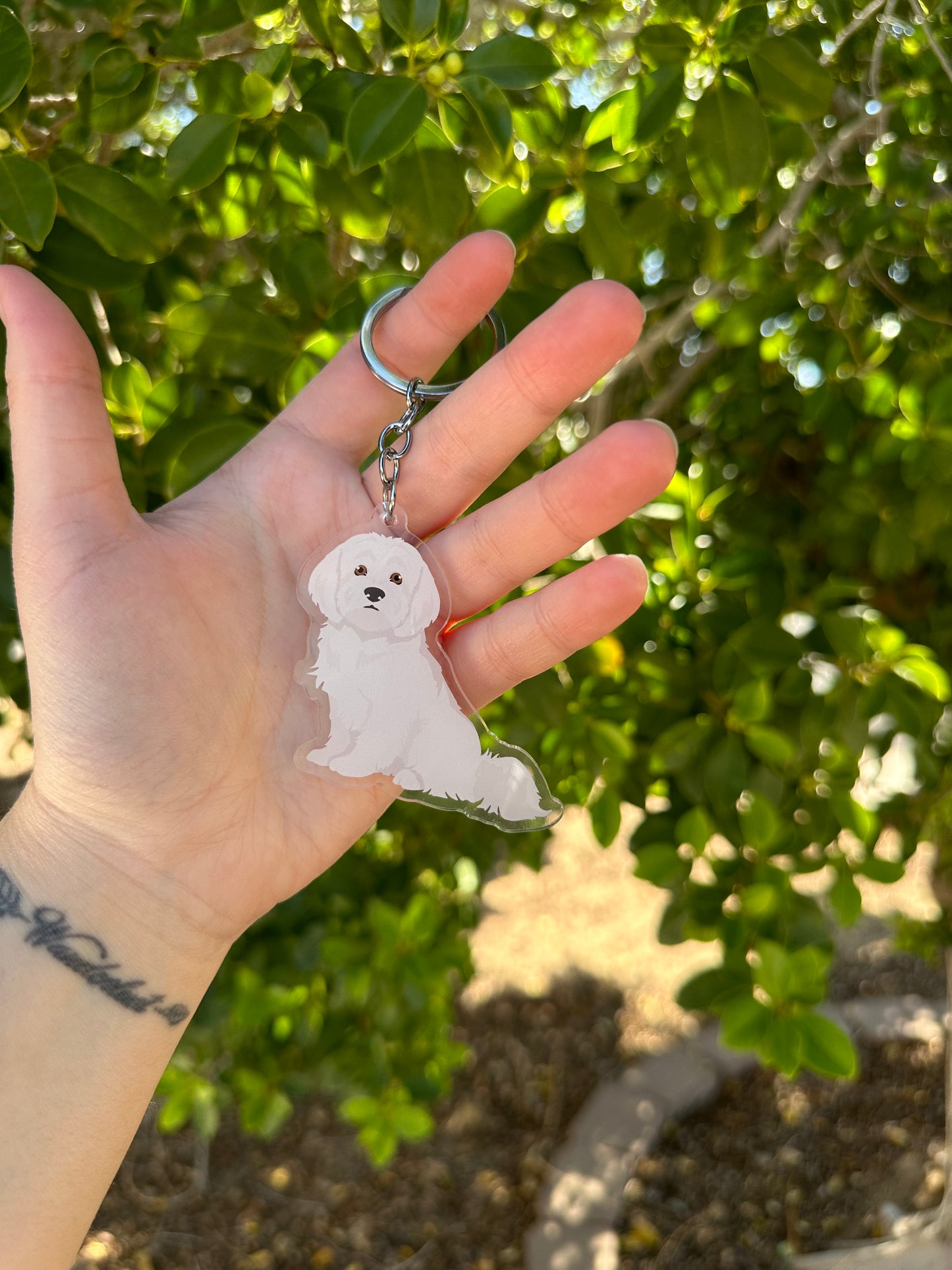 Maltese Dog 2.5in Acrylic Keychain