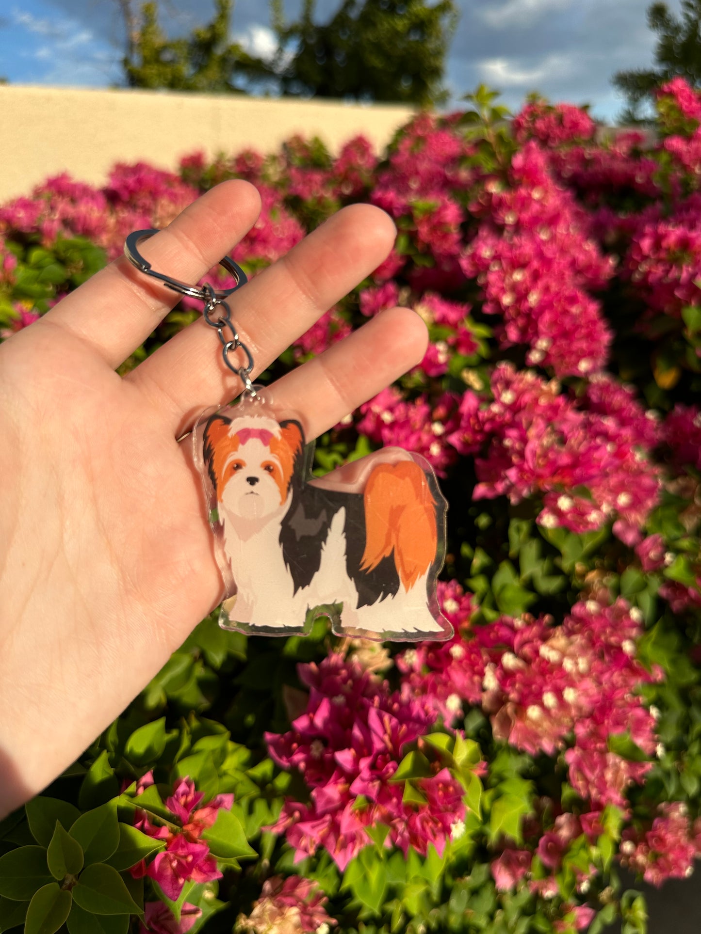 Biewer Terrier Dog 2.5in Acrylic Keychain