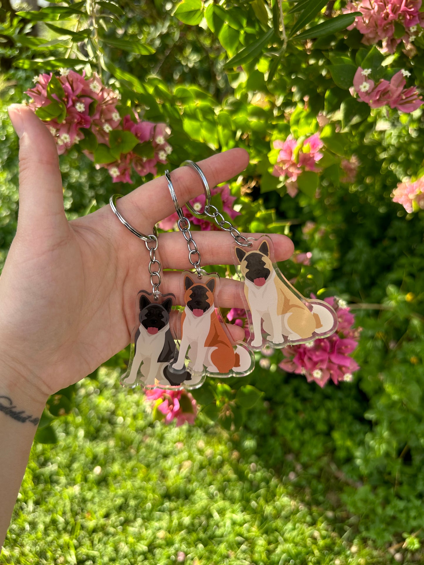 American Akita Dog 2.5in Acrylic Keychain