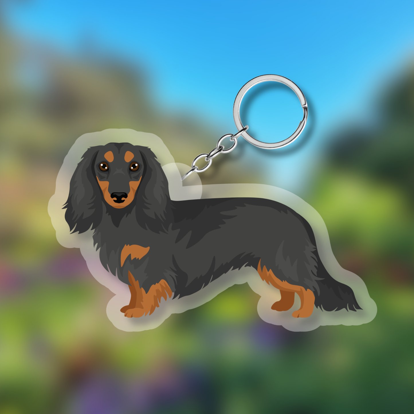Dachshund Dog 2.5in Acrylic Keychain
