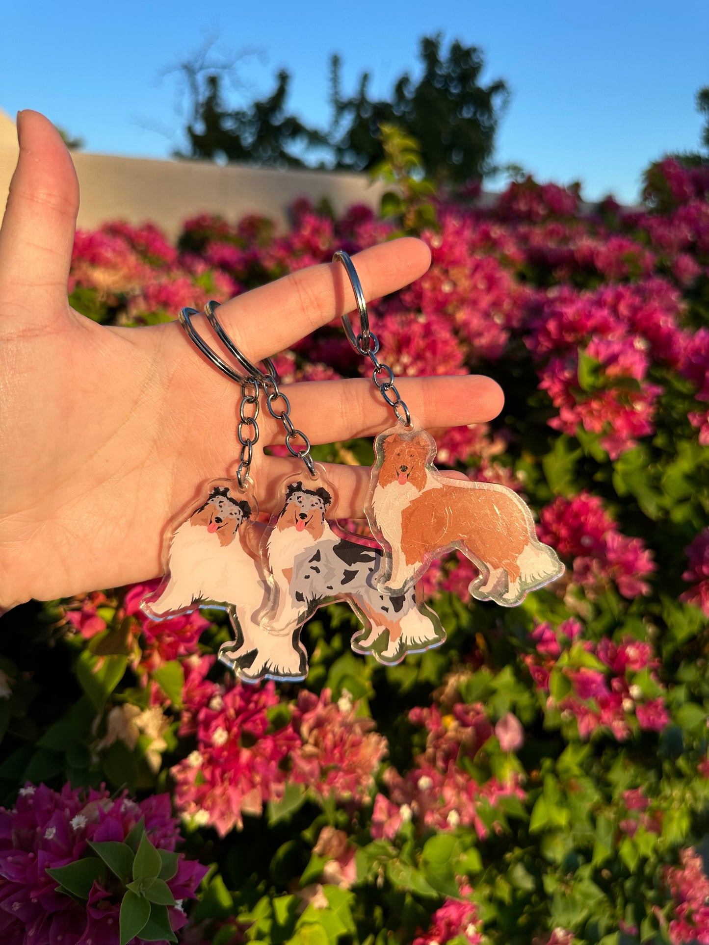Collie Dog 2.5in Acrylic Keychain