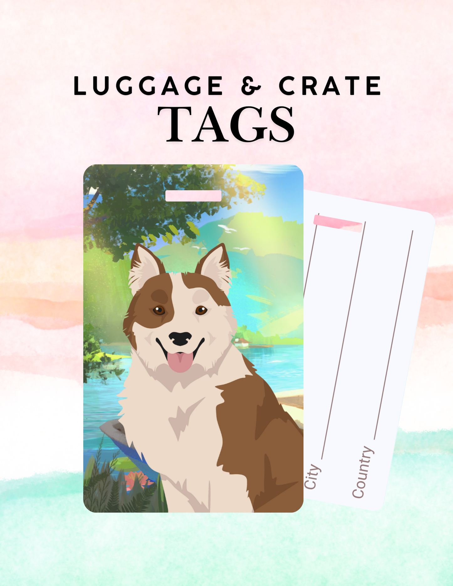 Elo Dog Metal Luggage/ Crate Tag