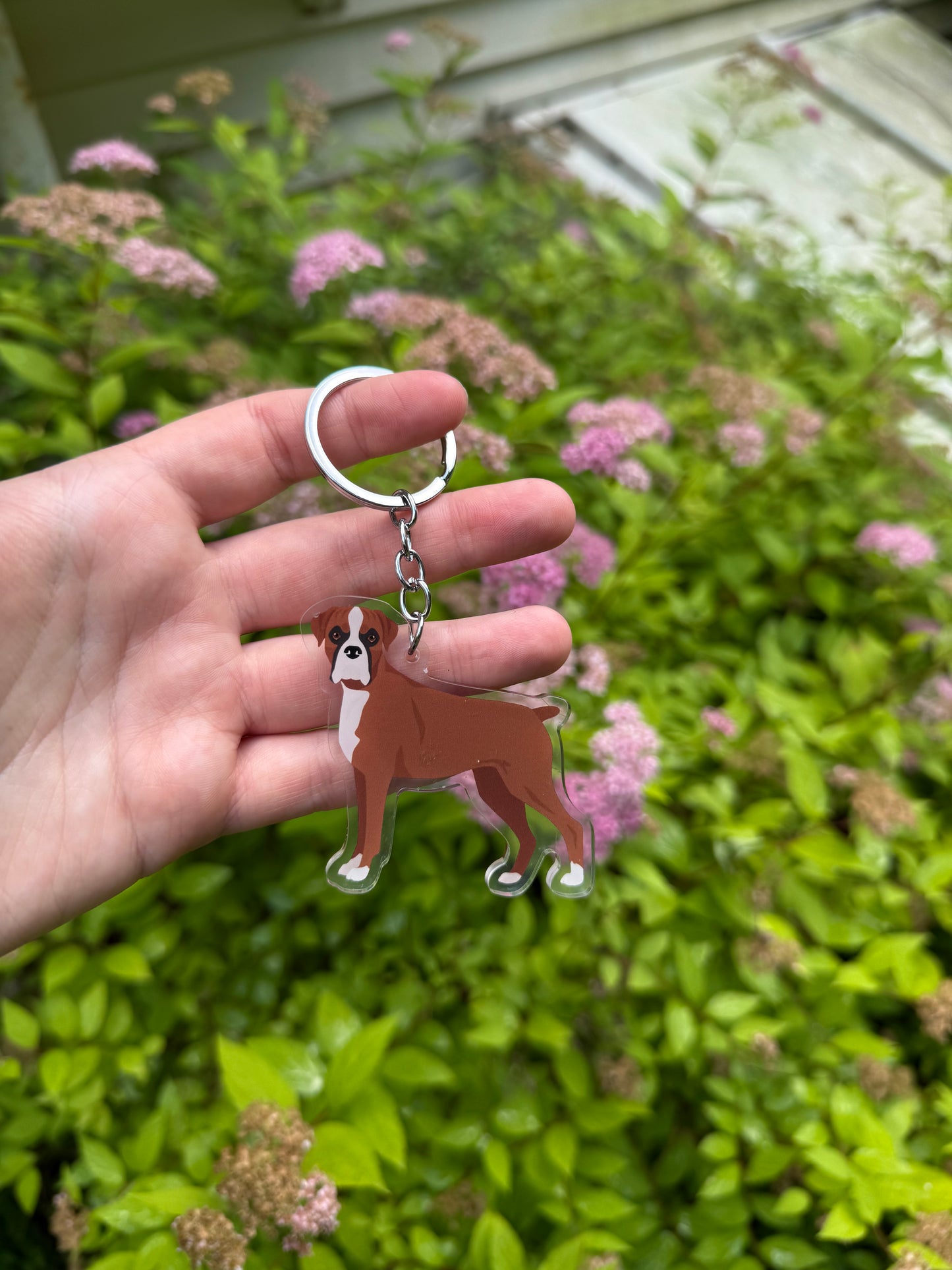 Boxer Dog 2.5in Acrylic Keychain
