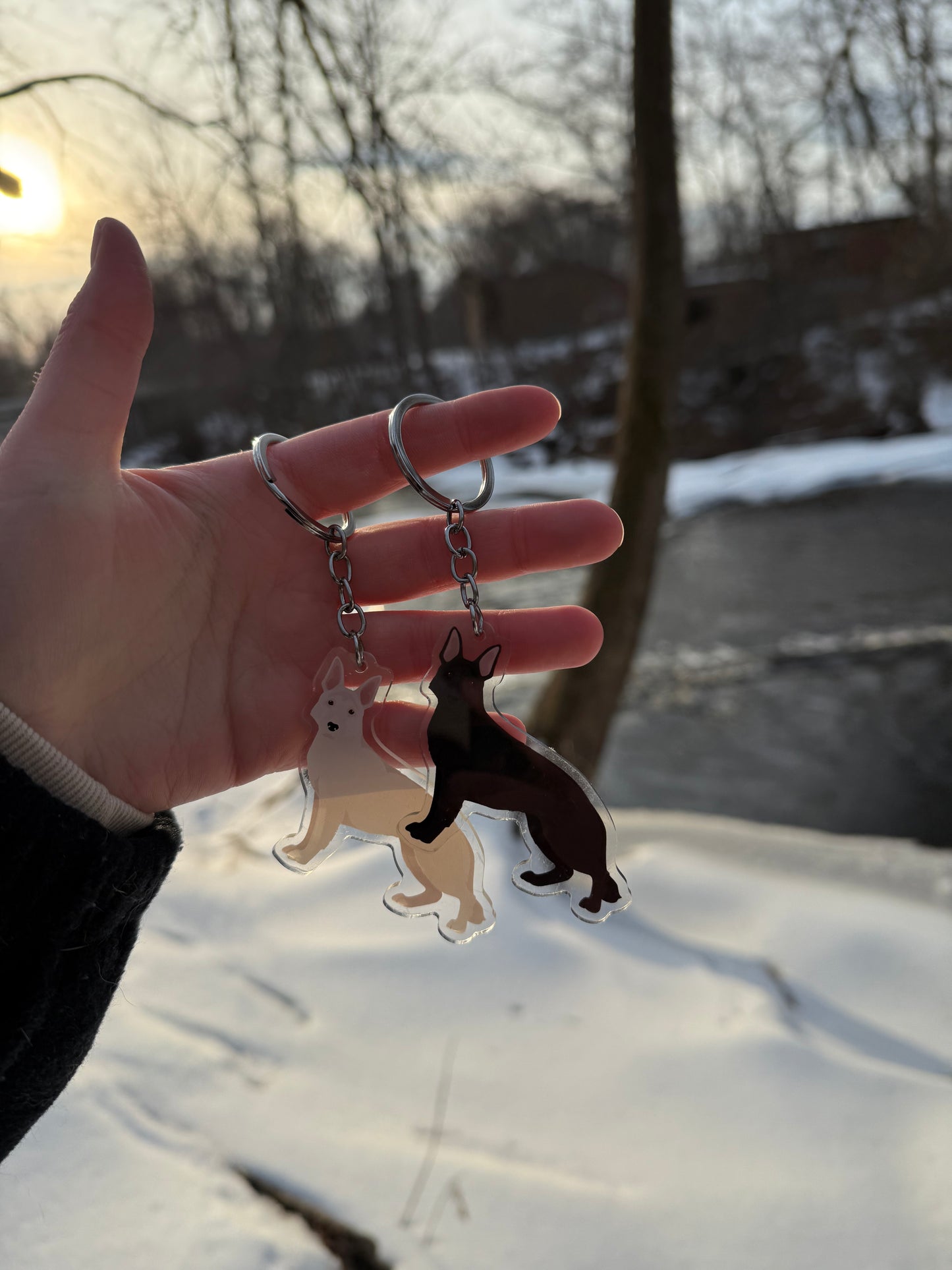 German Shepherd Dog 2.5in Acrylic Keychain
