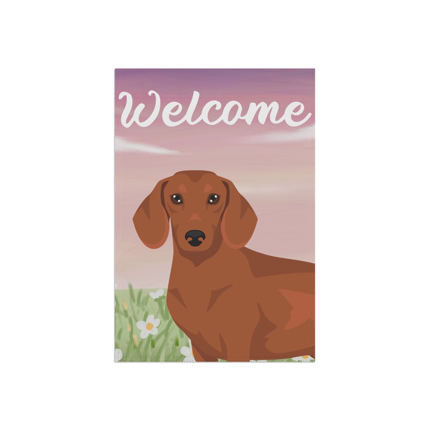 Dachshund Welcome Garden Flag 12x18