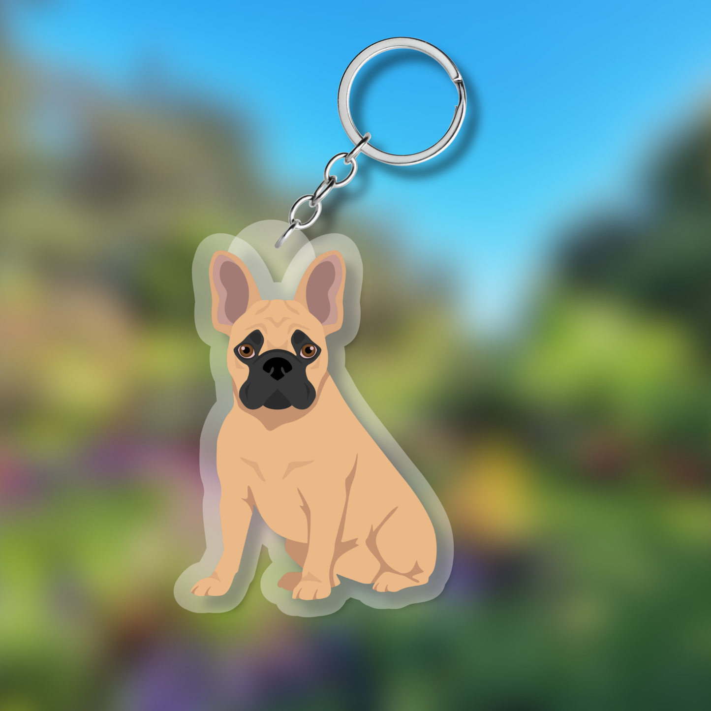 French Bulldog Dog 2.5in Acrylic Keychain