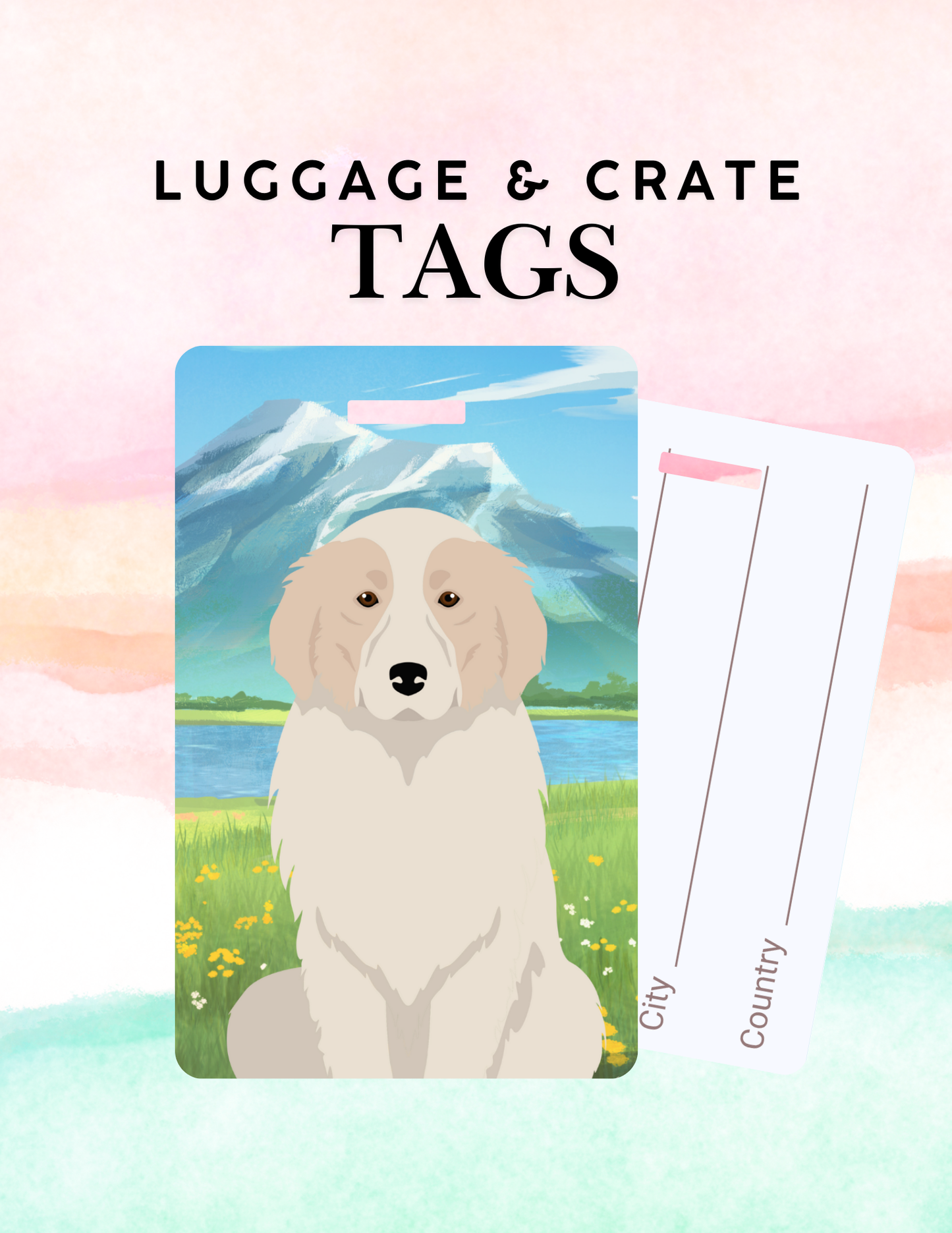 Greater Swiss Mountain Dog Dog Metal Luggage/ Crate Tag