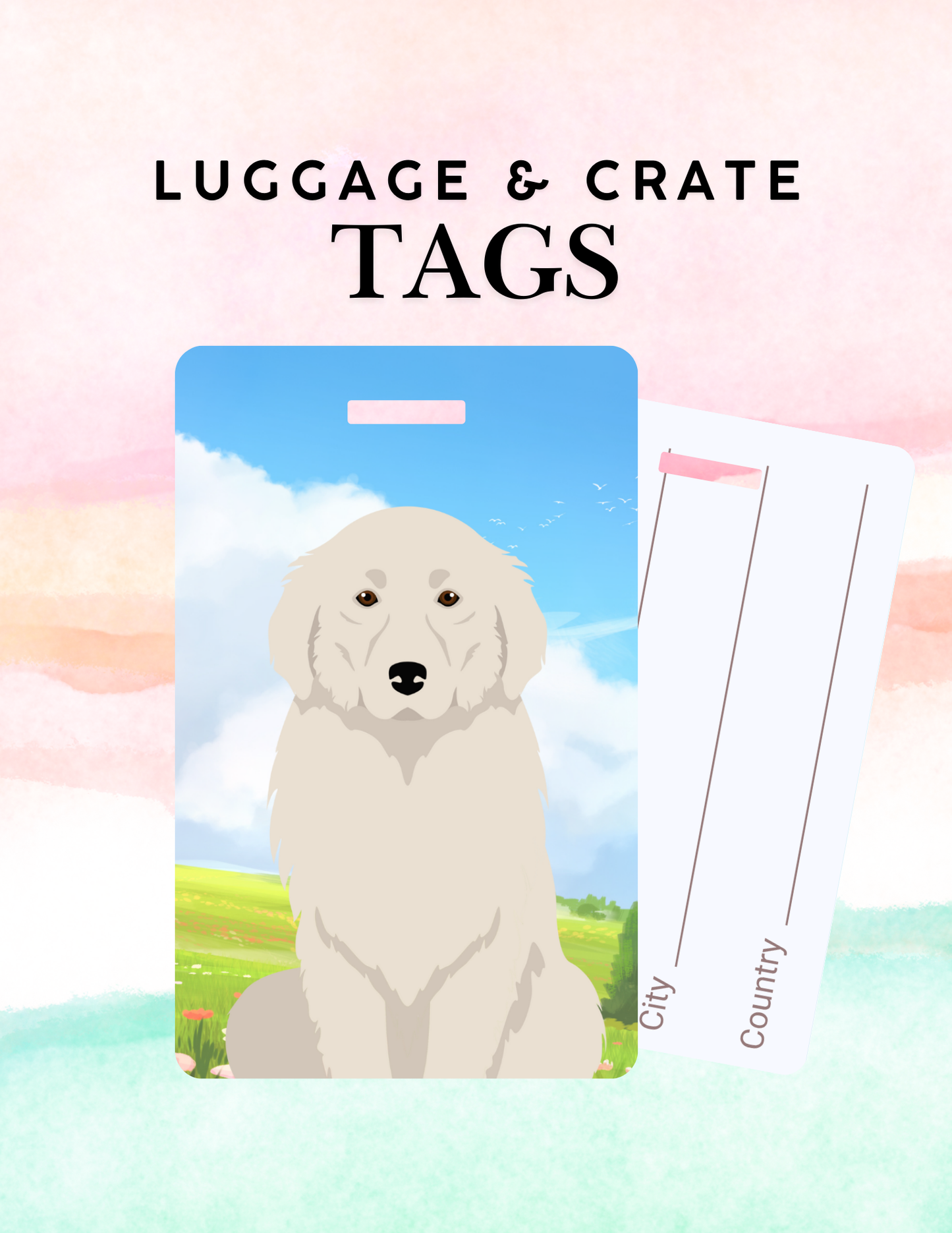Greater Swiss Mountain Dog Dog Metal Luggage/ Crate Tag