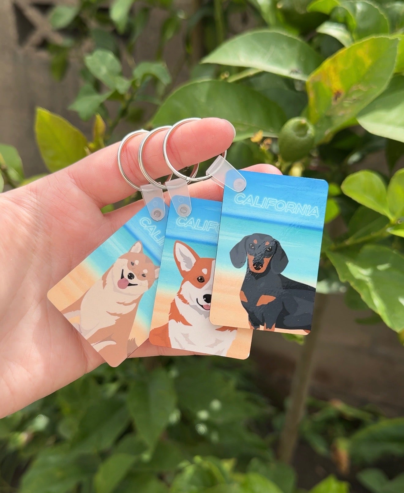 Siberian Husky Dog Keychain