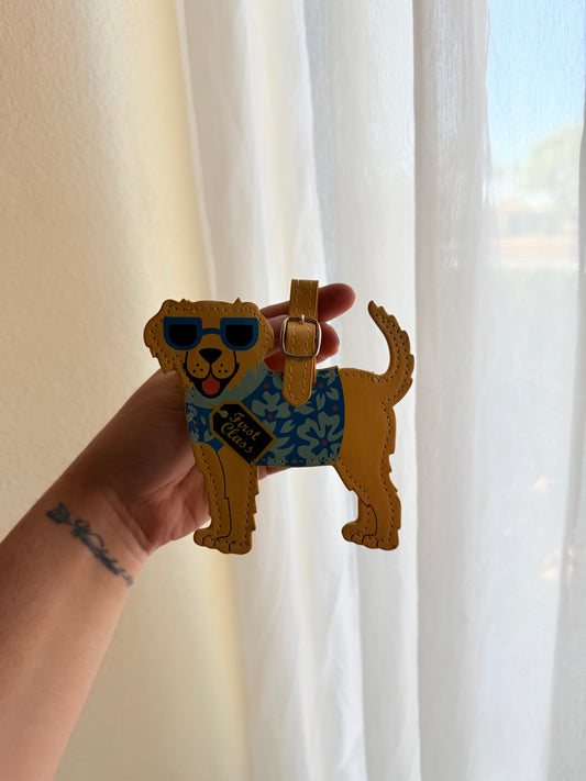 Golden Retriever Dog Luggage Tag
