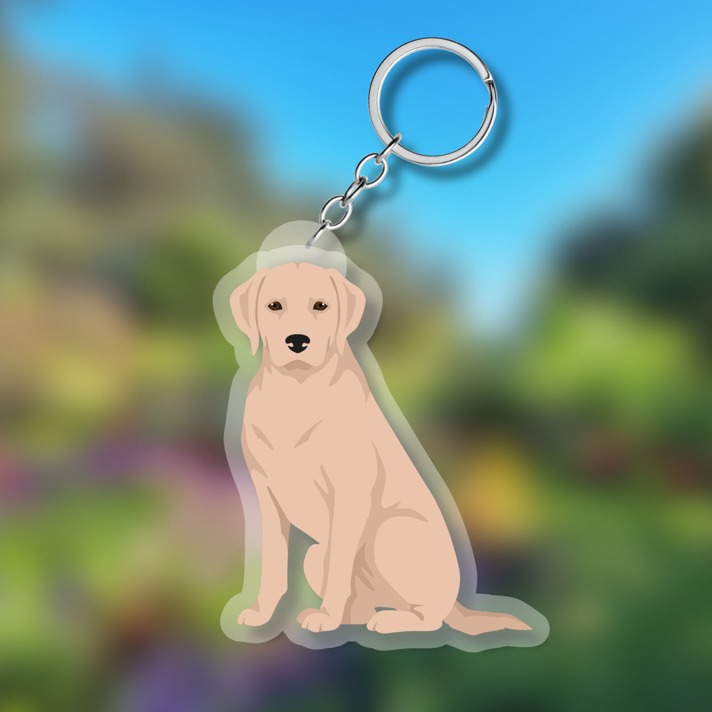 Labrador Retriever Dog 2.5in Acrylic Keychain