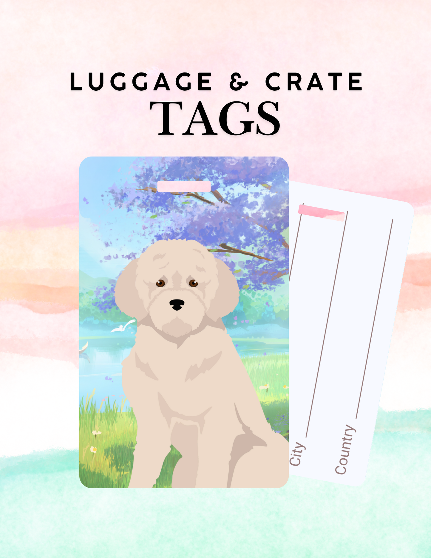 Lagotto Romagnolo Metal Luggage/ Crate Tag