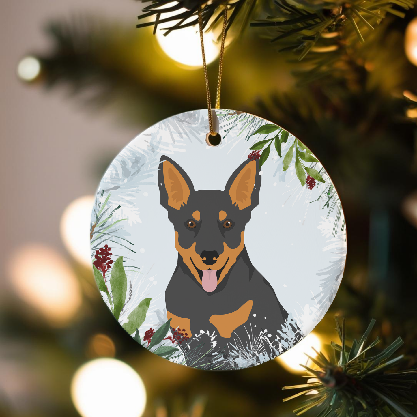 Lancashire Heeler Dog Ceramic Christmas Ornaments