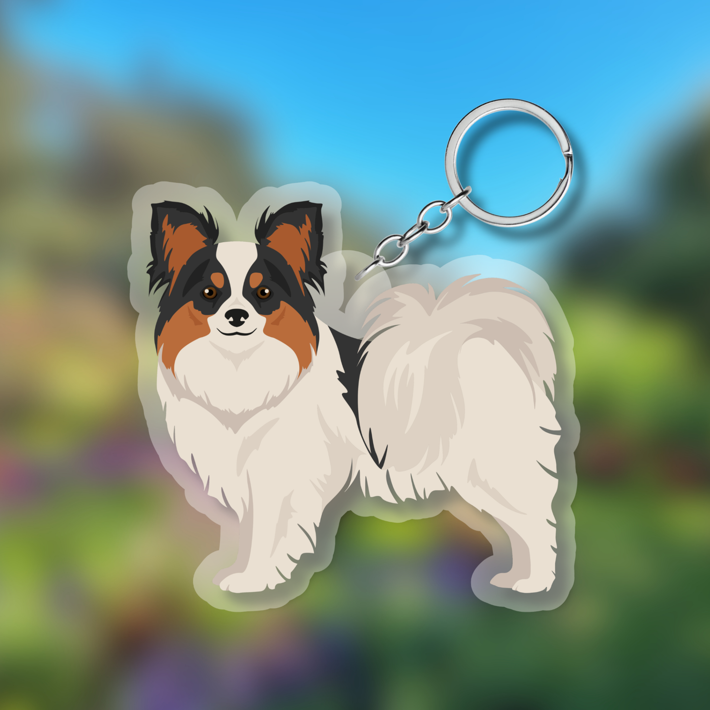 Papillon Dog 2.5in Acrylic Keychain