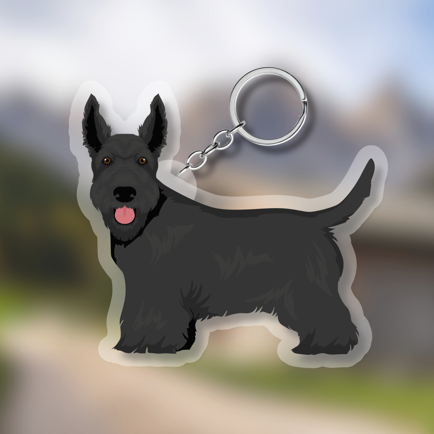 Scottish Terrier Dog 2.5in Acrylic Keychain