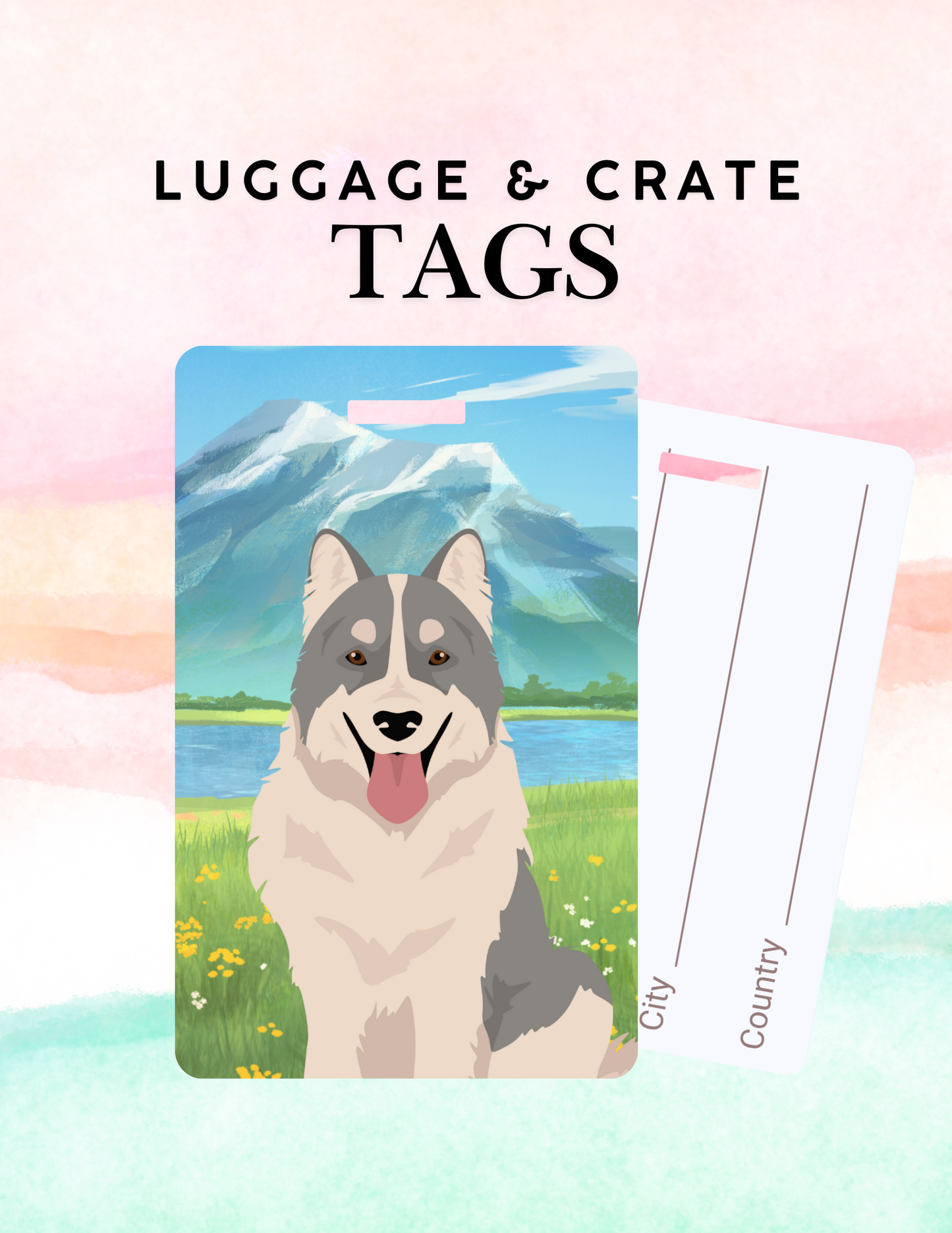 Thai Bangkaew Dog Metal Luggage/ Crate Tag