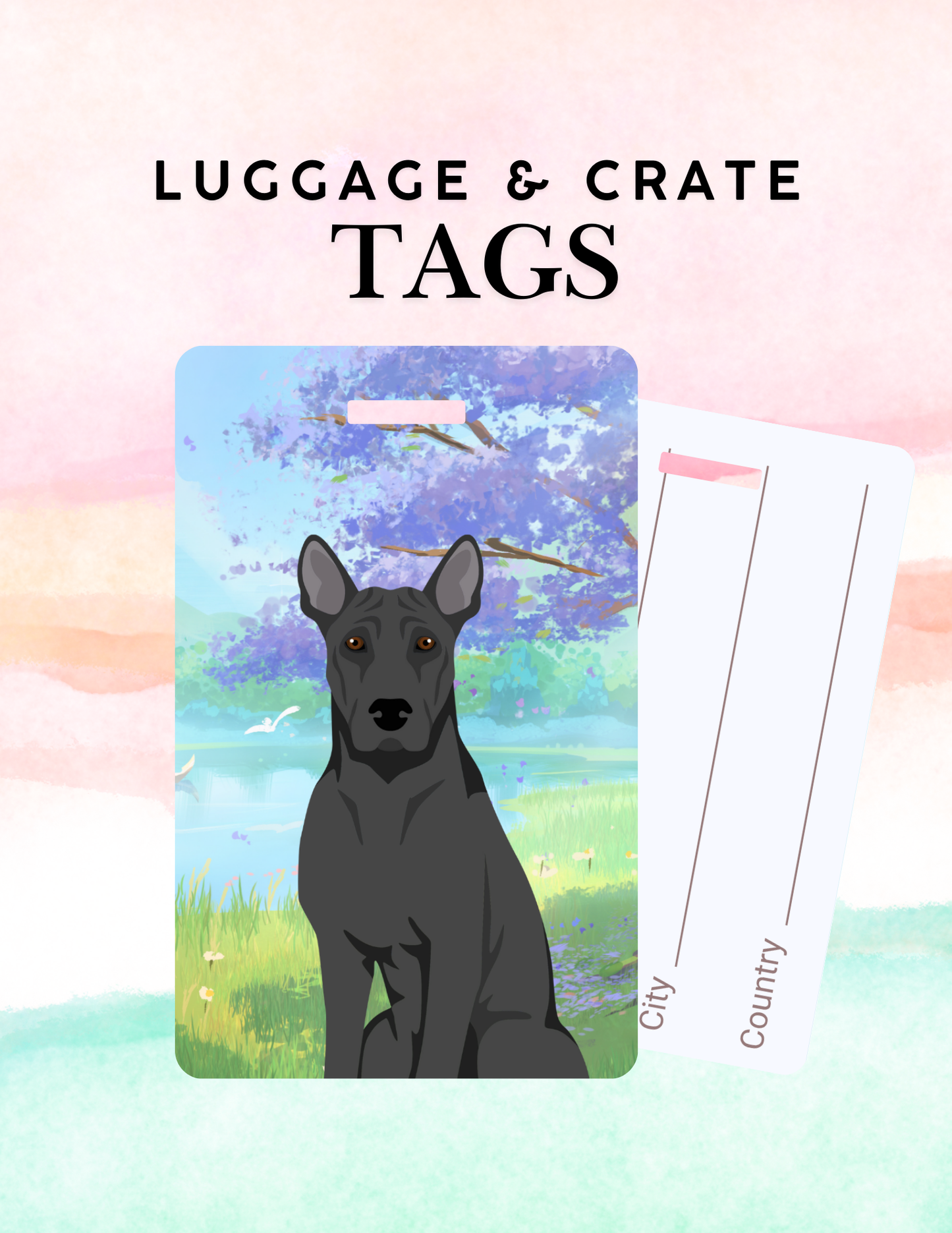Thai Ridgeback Dog Metal Luggage/ Crate Tag