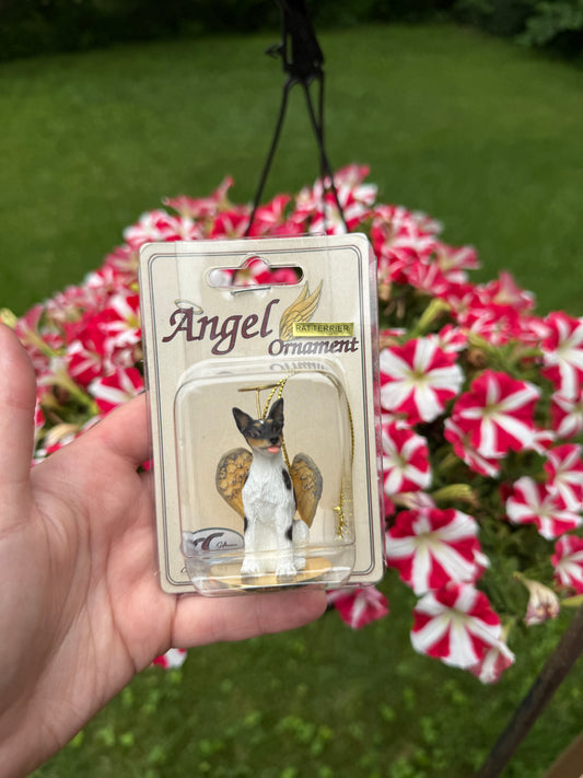 Rat Terrier Dog Angel Figurine