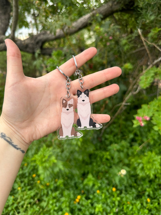 Yakutian Laika Dog 2.5in Acrylic Keychain
