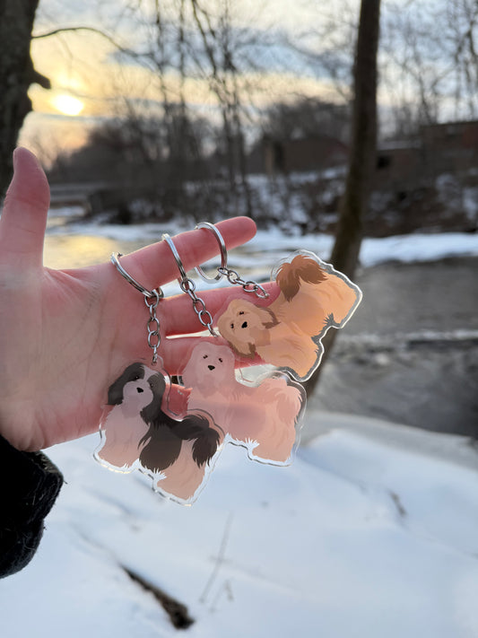 Havanese Dog 2.5in Acrylic Keychain