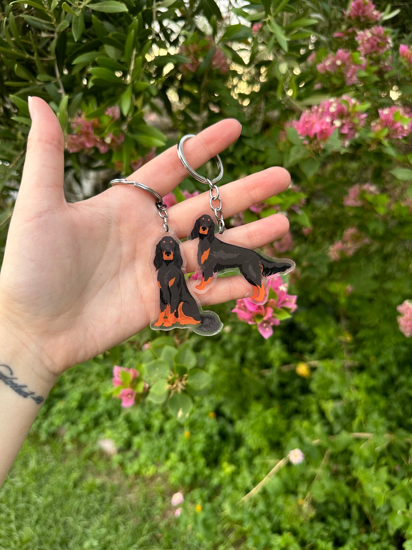 Gordon Setter Dog 2.5in Acrylic Keychain
