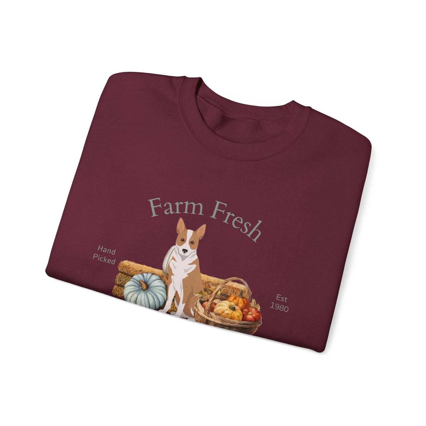 Canaan Dog Dog Fall Farm Fresh Unisex Heavy Blend Crewneck Sweatshirt