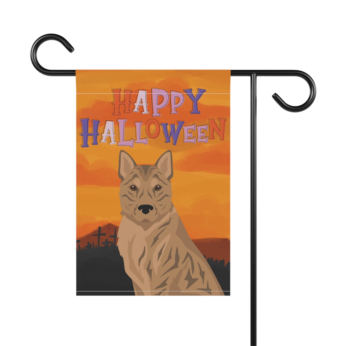Korean Jindo Dog Halloween Garden Flag