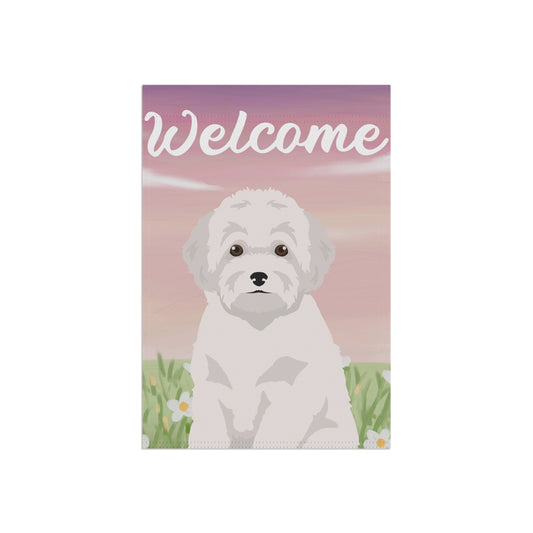 Toy Poodle Dog Welcome Garden Flag