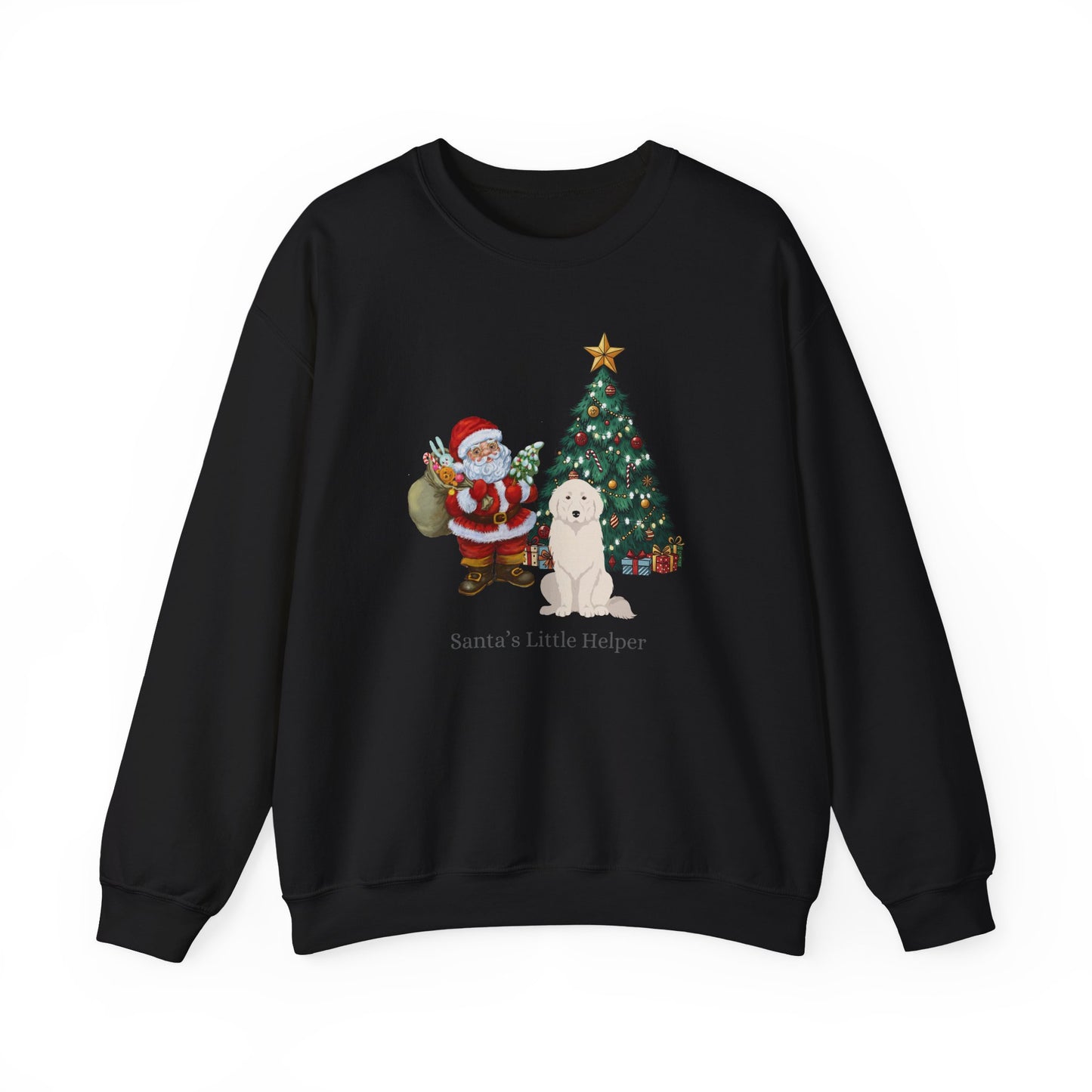 Great Pyrenees Dog Santa's Little Helper Unisex Heavy Blend Crewneck Sweatshirt